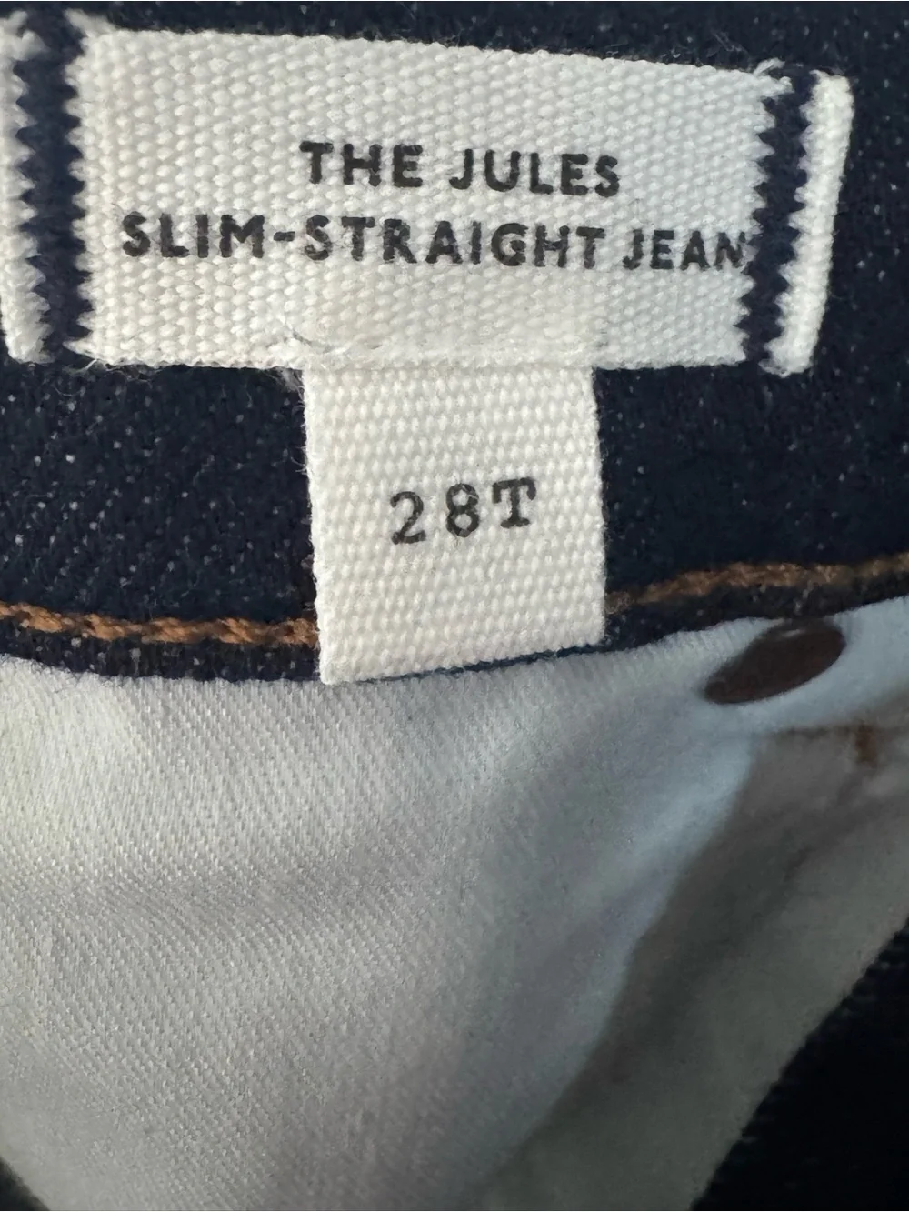 New! Madewell The Tall Jules Slim-Straight Jean Rinse Wash Comfort Stretch